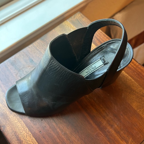 Prada open toe, chunky heel boot. - Picture 4 of 4